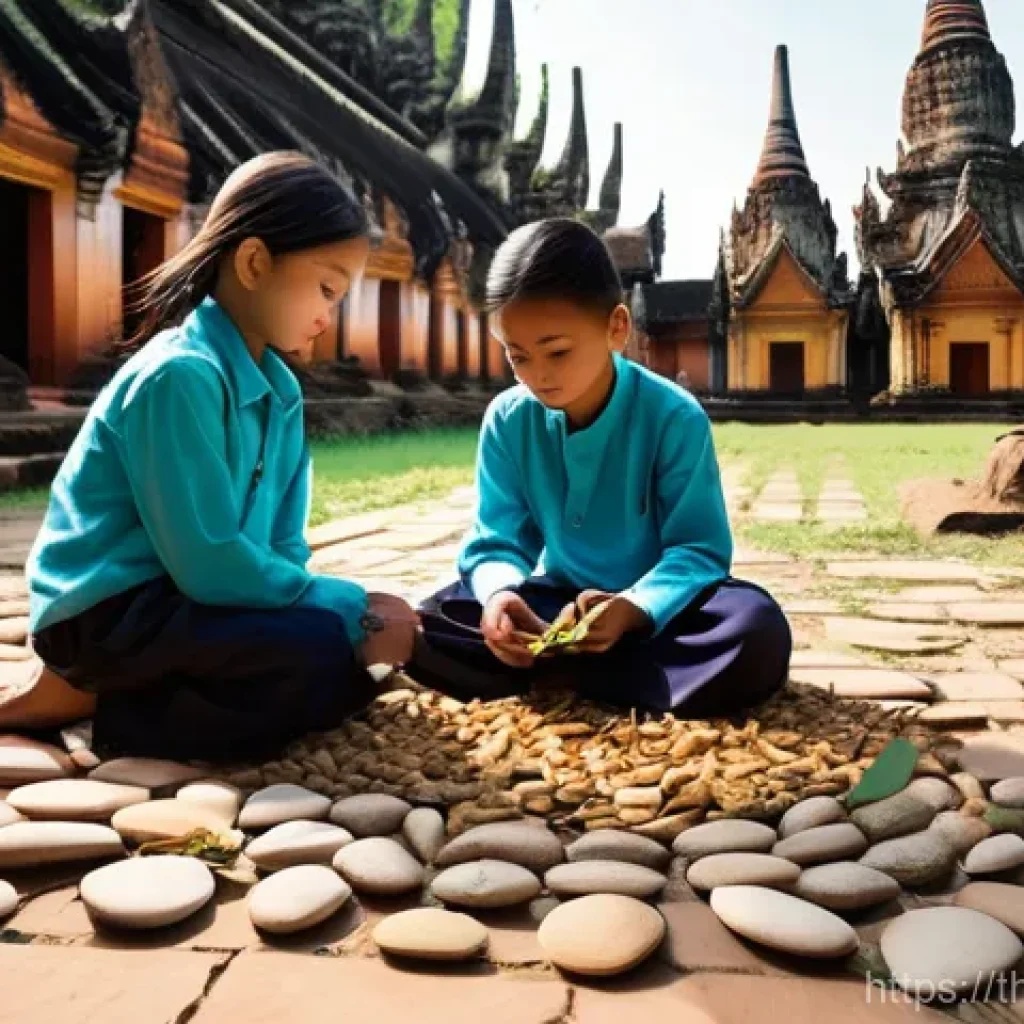 장소 특정적 예술의 교육적 접근법 - **Prompt:** A serene and inspiring scene set within the ancient, partially ruined courtyard of an Ay...